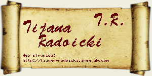 Tijana Radoički vizit kartica